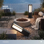 31.5" Outdoor Solar Lanterns Waterproof IP65, Outdoor Floor Lamp | Large Floor Lamps with Remote Brightness & Timer Control, 3000K LED Outside Lantern Dusk to Dawn for Porch Patio Landscape