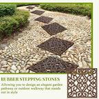 16 Pcs Rubber Stepping Stones Outdoor, Copper