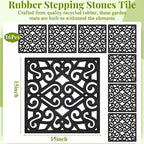 16 Pcs Rubber Stepping Stones Outdoor, Copper