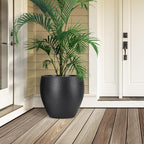 Plant Pots 17.5/14.8/12.2 inch Set of 3, Flower Pots with Drainage Holes, Large Planters for Indoor Outdoor Garden Plants and Flowers. (Light Beige)