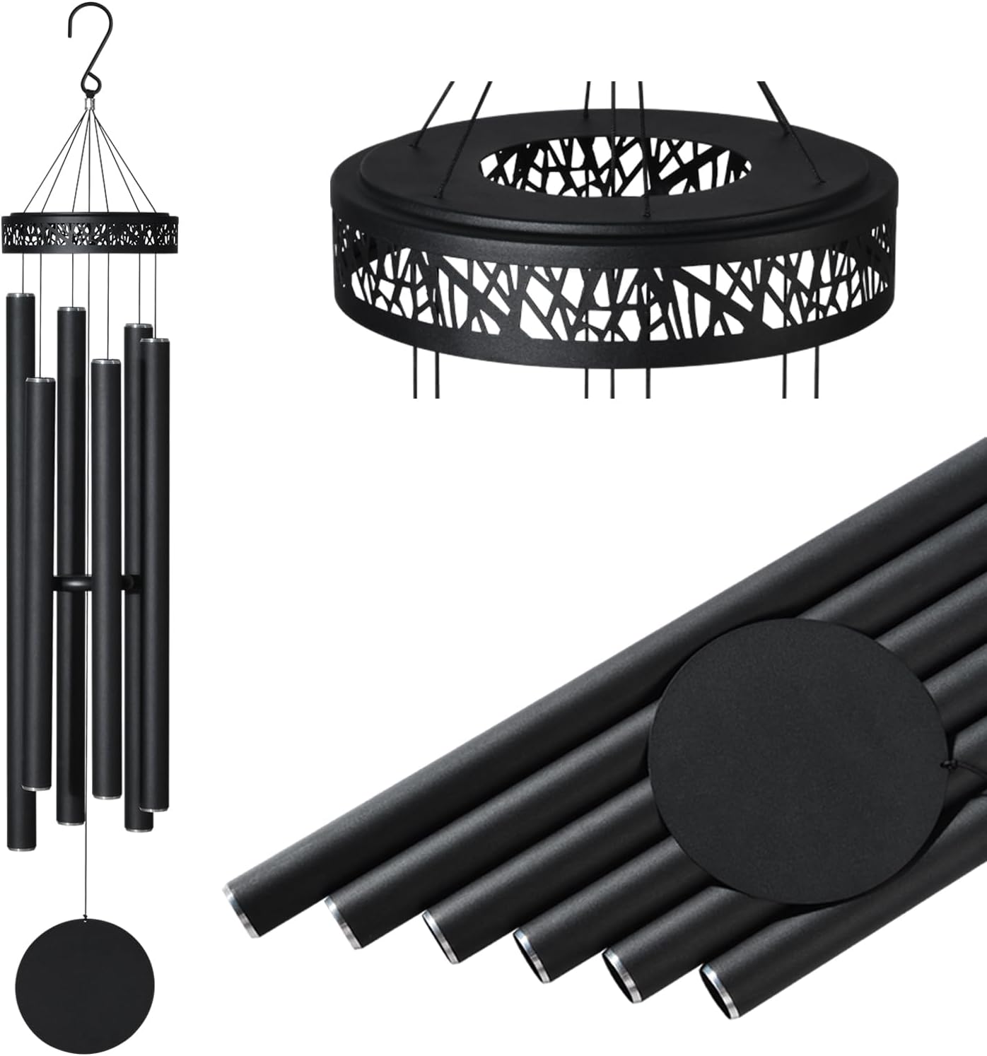 Extra Large Wind Chimes for Outside Deep Tone,(Black,60") | Memorial Sympathy Gifts for loss of loved one, Wind Chimes Outdoor Clearance for Garden,Yard,Patio and Lawn