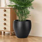 Plant Pots 17.5/14.8/12.2 inch Set of 3, Flower Pots with Drainage Holes, Large Planters for Indoor Outdoor Garden Plants and Flowers. (Light Beige)